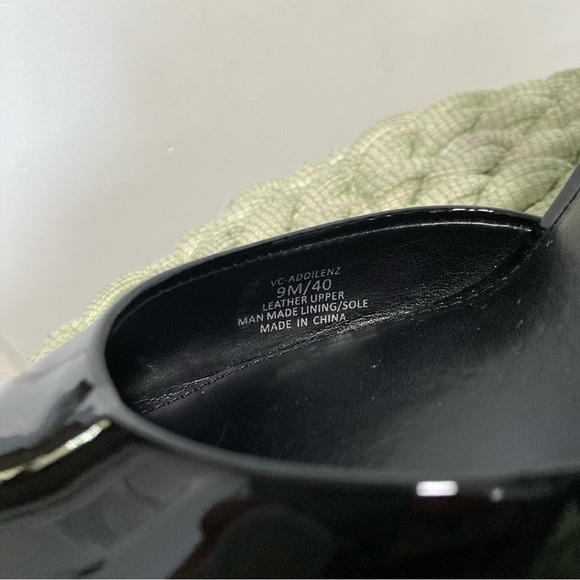 Vince Camuto Addilenz Black Patent Leather Chunky Heel Ankle Wrap Pump NWOB - Picture 9 of 11